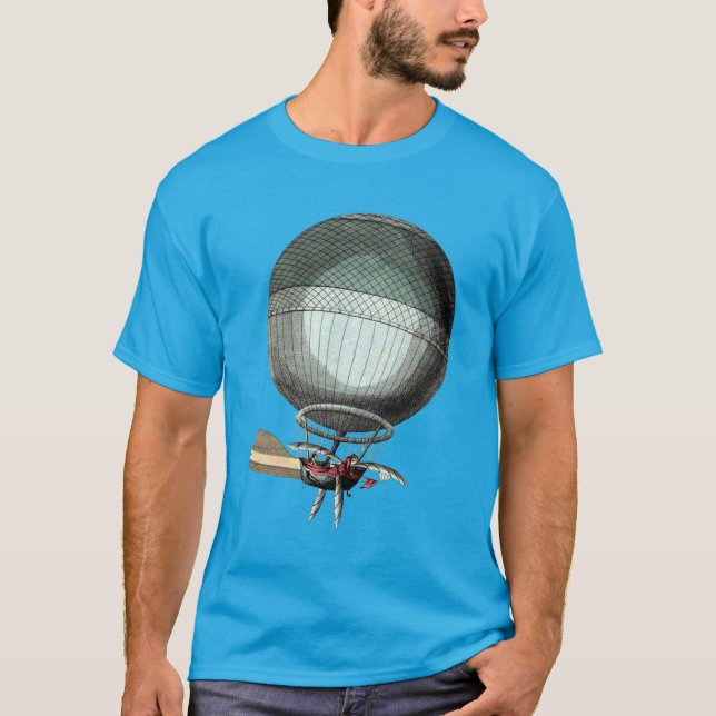 Camiseta Balão de Ar Quente do Blanchard Vintage (Frente)
