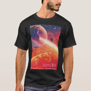 Camiseta Balão de ar quente extremo na paisagem vulcânica