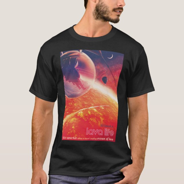 Camiseta Balão de ar quente extremo na paisagem vulcânica (Frente)