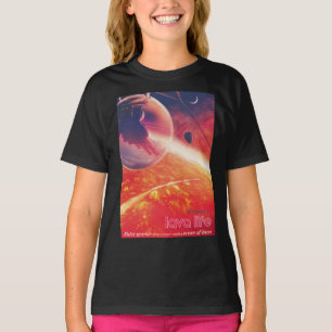 Camiseta Balão de ar quente extremo na paisagem vulcânica