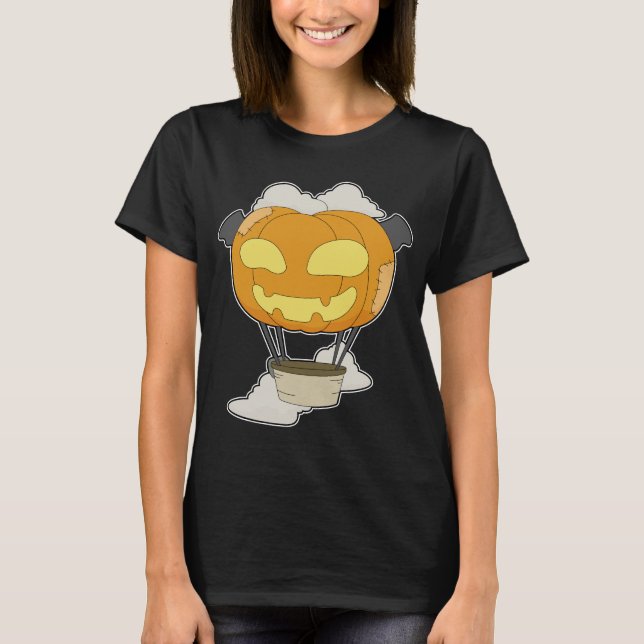 Camiseta Balão de ar quente Pumpkin Halloween (Frente)