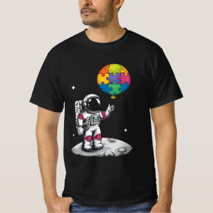 Camiseta Balão de Astronauta Autista Espaço Conscientização