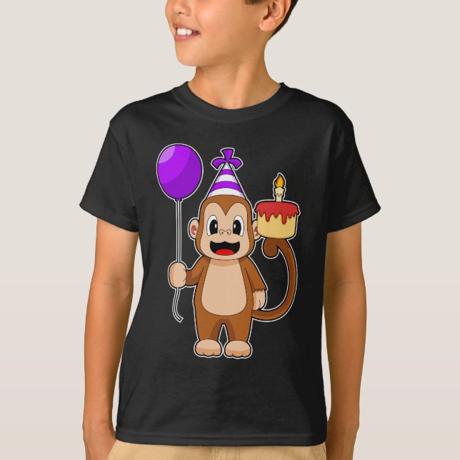 Camiseta Balão de Bolo Birthday Mackey (Frente)