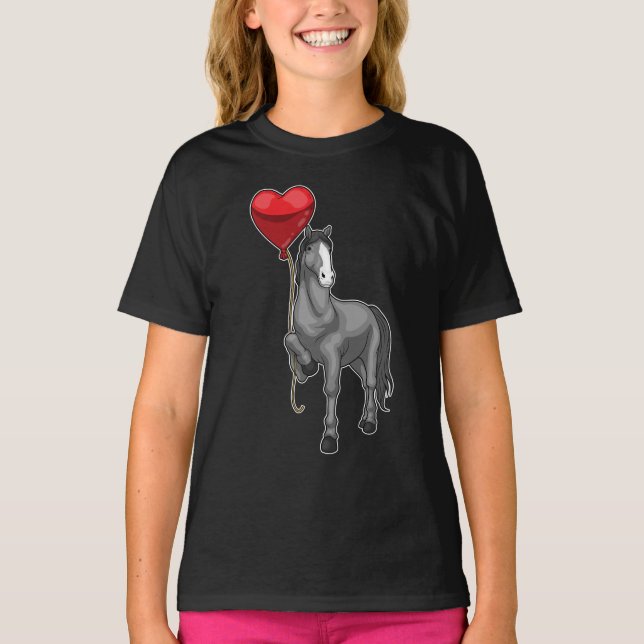 Camiseta Balão de Coração de Cavalo (Frente)