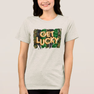 Camiseta Balão de Folha Get Lucky Brilho Dia de São Patríci