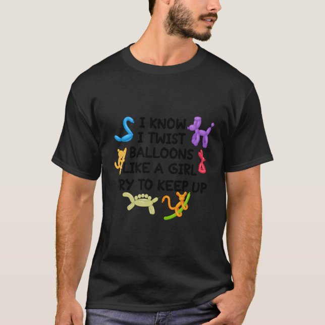 Camiseta Balão de retornos de balões Modelagem Balão de Bal (Frente)