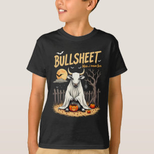 Camiseta Balão de Vaca Fantasma Trocadilho De Halloween Com