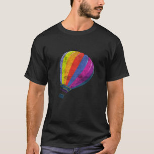 Camiseta Balão Design de Ar Quente - Balão Colorido Festi