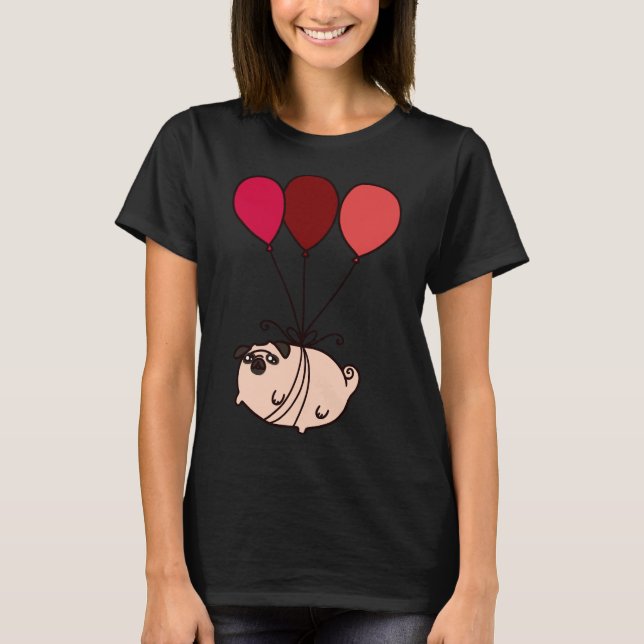 Camiseta Balão Pug Clássico 300 (Frente)