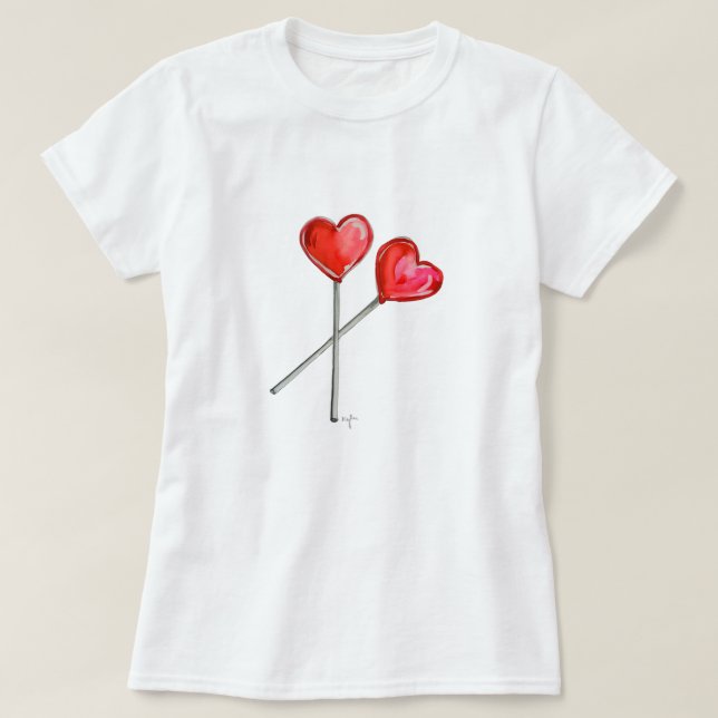 Camiseta Balas de Coração (Frente do Design)