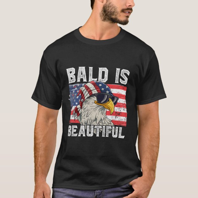 Camiseta Bald É Belo 4 De Julho De 1 (Frente)