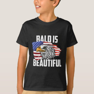 Camiseta Bald é linda América Patriótica de 4º de julho