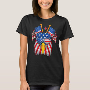 Camiseta Bald Eagle 4 de julho Bandeira Americana Fre Patri