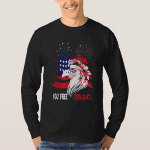 Camiseta Bald Eagle 4 de julho Patriótico Mullet Usa Flag F