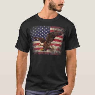 Camiseta Bald Eagle 4 de julho Presente Americano Fla