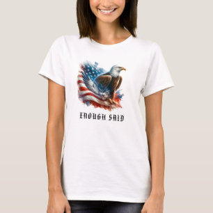 Camiseta *~* Bald EAGLE AP16 American Flag USA Detail