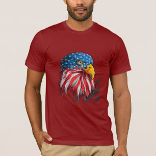 Camiseta Bald Eagle Bird USA Flag Crying Symbol