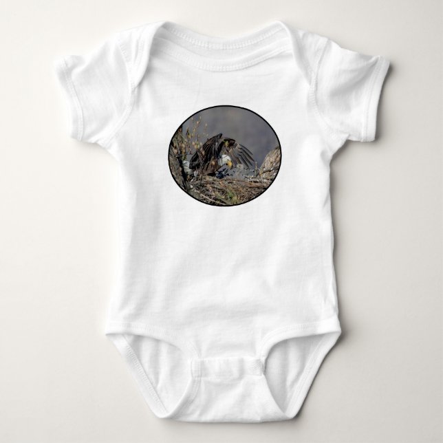 Camiseta Bald Eagle com seu bebê (Frente)