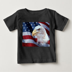 Camiseta bald Eagle é a bandeira americana quarta de julho