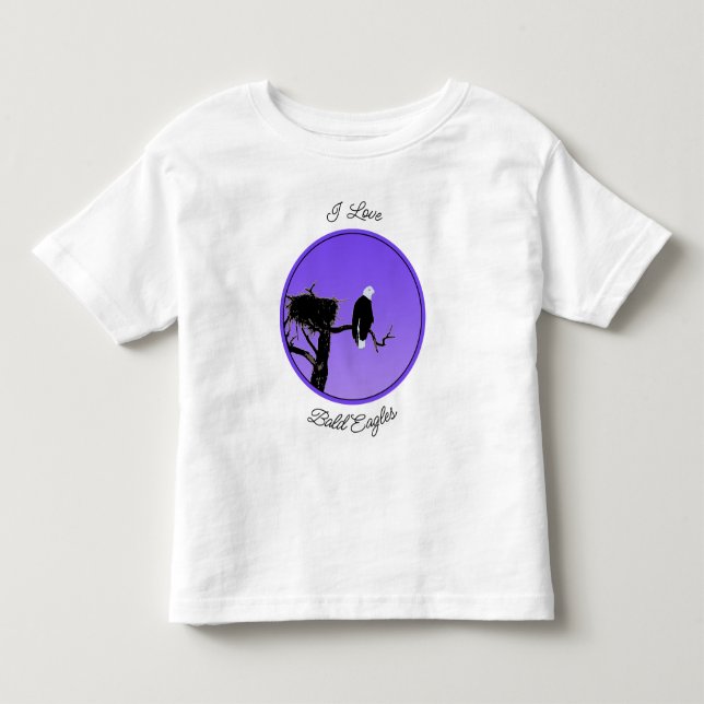 Camiseta Bald Eagle em Sunset - Arte original sobre a vida  (Frente)