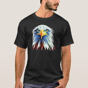 Camiseta Bald Eagle imprime o símbolo gráfico de ave americ