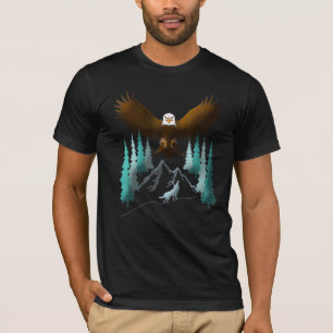 Camiseta Bald Eagle Imprint North American Patriotic Bird R