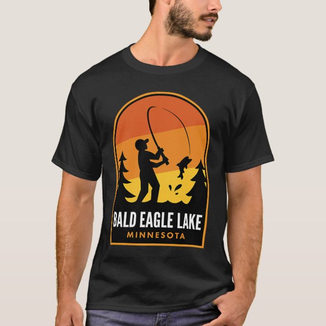 Camiseta Bald Eagle Lake Minnesota Fishing (Frente)