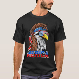 Camiseta Bald Eagle Mullet Merica American Flag Patriotic 4