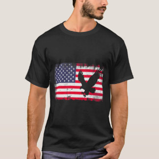 Camiseta Bald Eagle Usa Flag Patriotic Fourth Of July Dom