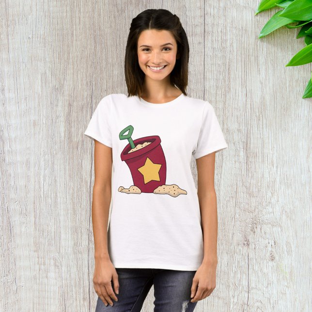 Camiseta Balde de Areia Vermelho com Estrela e Pá (Criador carregado)
