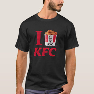 Camiseta Balde de Frango Frito KFC Eu Amo KFC Comida Retro