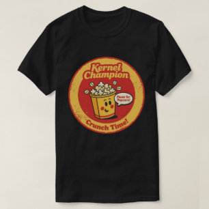 Camiseta Balde de Pipoca de Desenho Animado "Kernel Champio