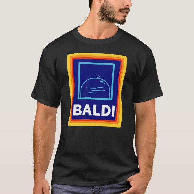 Camiseta Baldi Bald head Aldi Logo (Frente)