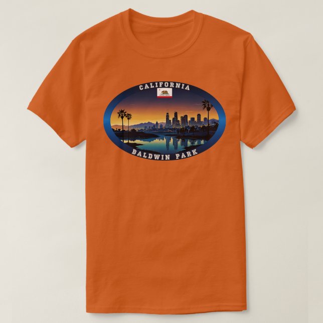 Camiseta Baldwin Park California Viagem TShirt (Frente do Design)