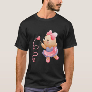 Camiseta Balé Artístico Ballerina Pointe Barr Gráfico 10