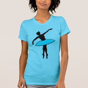 Camiseta Balé Azul Tutu Ballerina Dança Professora En Point
