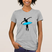Balé Ballerina Neon Dancer Silhouette Azul