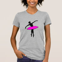 Balé Ballerina Neon Dancer Silhouette Quente Rosa