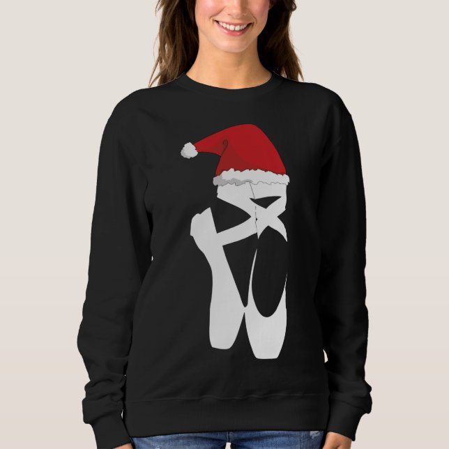 Camiseta Balé Calçado de Natal Santa Hat (Frente)