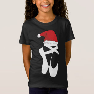 Camiseta Balé Calçado de Natal Santa Hat