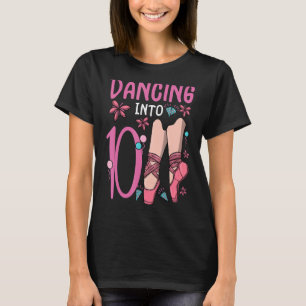 Camiseta Balé Dançando Em 10 Aniversário Ballerina Balé B