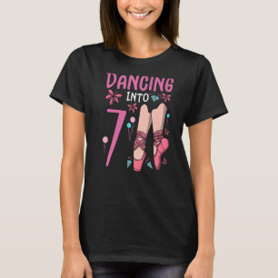 Camiseta Balé Dançando Em 7 De Aniversário, Ballerina Balé