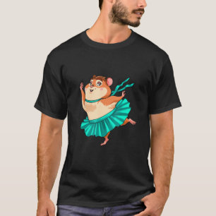 Camiseta Balé Dançarino Hamster Crianças Meninas Hamster Ba