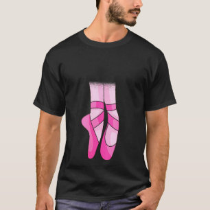 Camiseta Balé Dançarino Ponteiro Das Mulheres Calçado Para