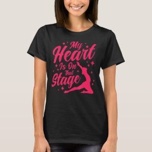 Camiseta Balé Dançarino Rapariga Ballerina Coração no Palco