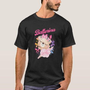 Camiseta Balé Dancer Bear Ballerina, Balé de música T