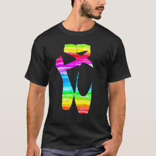Camiseta Balé Dancer do Arco-Íris Calçados Cute Ballerina D
