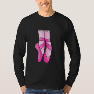 Camiseta Balé Dancer Pointe Toe Calçado Para Meninas Baller