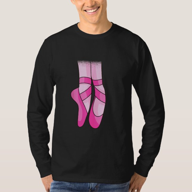 Camiseta Balé Dancer Pointe Toe Calçado Para Meninas Baller (Frente)