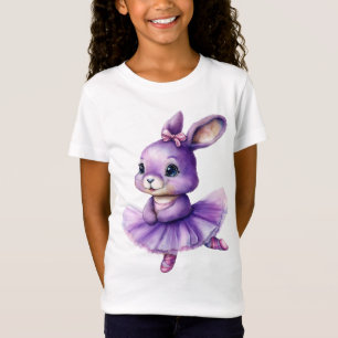 Camiseta Balé de dança de bailarina de coelho bonito